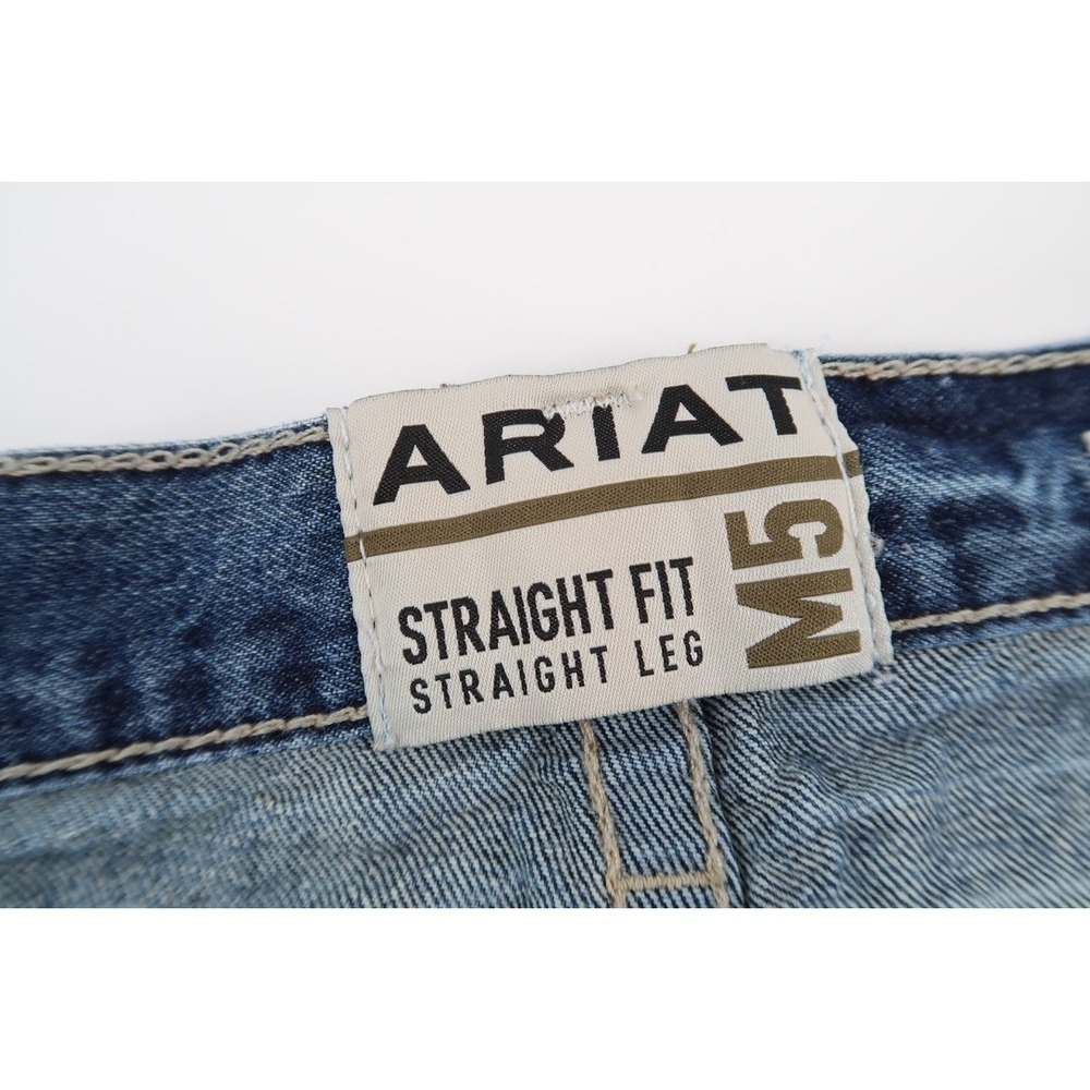 Ariat M5 Ridgeline Jeans Mens 40x32 Gambler Straight Leg Medium Wash - Picture 3 of 16